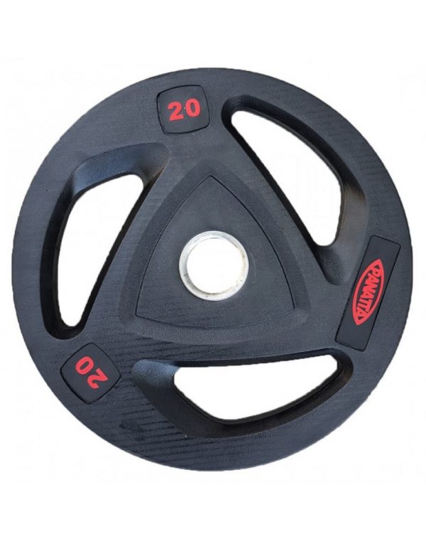 OLYMPIC WEIGHT PLATES - 3 GRIP RUBBER COATED